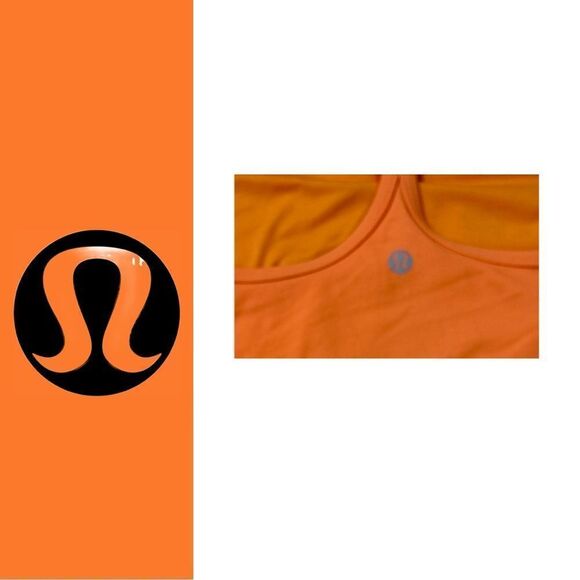 Lululemon Athletica Women’s Neon Orange Razor Back Tank - Picture 2 of 2
